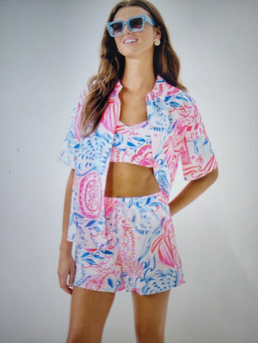 Lilly Pulitzer Ridoc Linen Top Resort White  Sun Sea Sand size XXS NWT Cruise